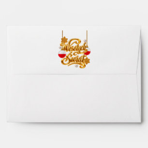 Wesołych Świąt Polish Gold Christmas Envelope