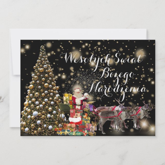 Wesołych świąt Religious Christmas Card in Polish (Front)