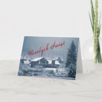 Wesolych Swiat Snow Falling Cards