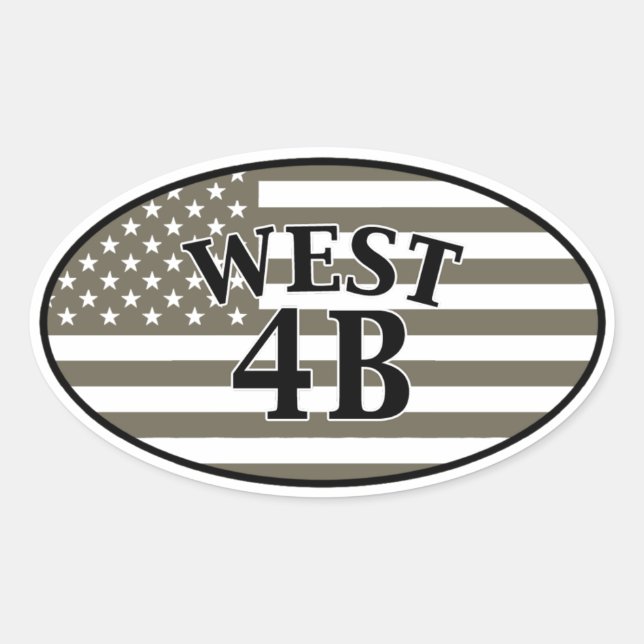 West 4B Oval Sticker (Front)