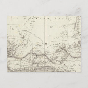 West Africa Map Postcard