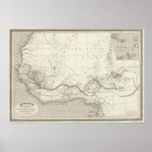 West Africa Map Poster