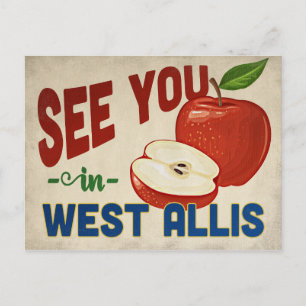West Allis Wisconsin Apple - Vintage Travel Postcard