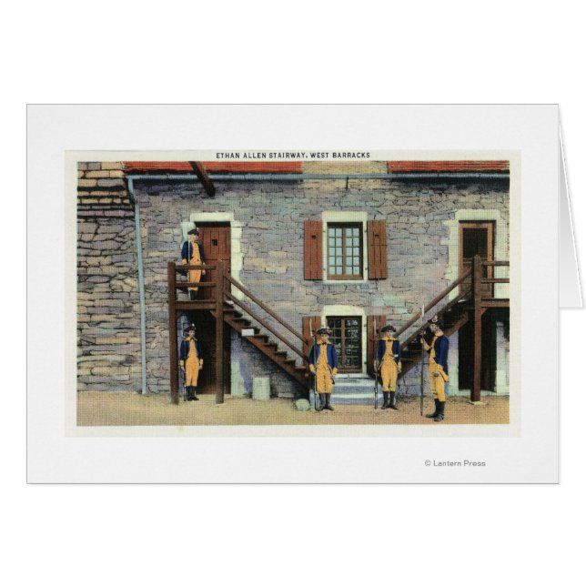 West Barracks, Ethan Allen Stairway Scene (Front Horizontal)