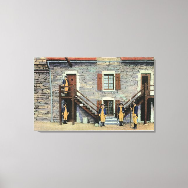 West Barracks, Ethan Allen Stairway Scene Canvas Print (Front)