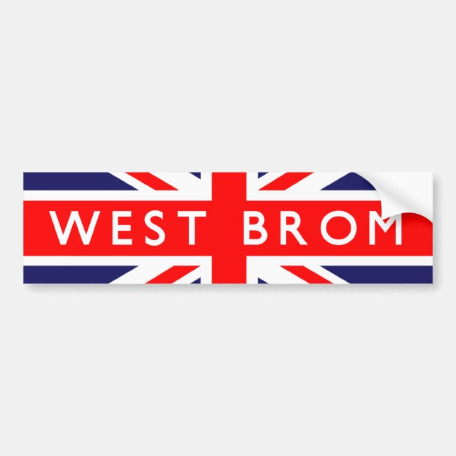 West Bromwich UK Flag Bumper Sticker (Front)