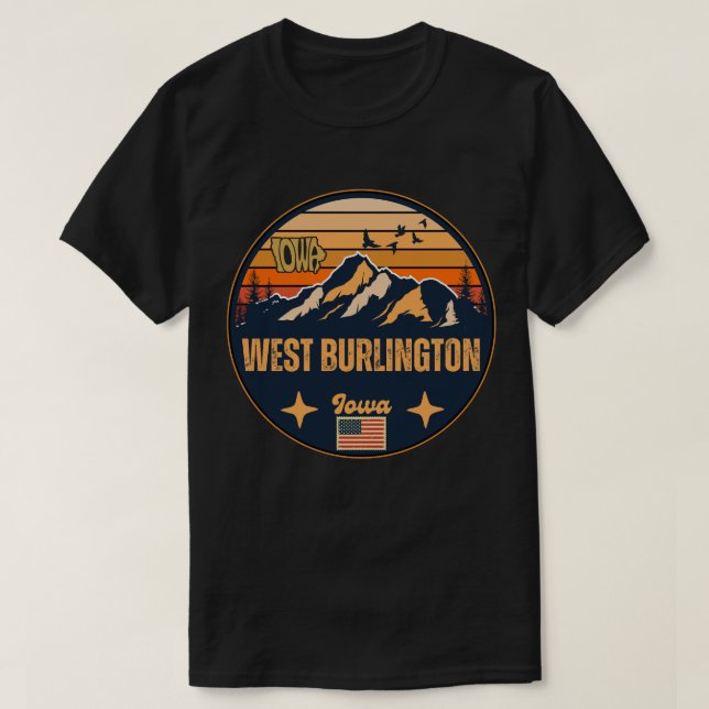 West Burlington, Iowa T-Shirt (Design Front)