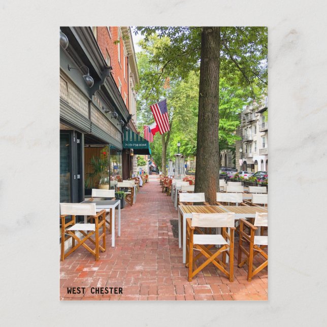 West Chester downtown postcard (Front)