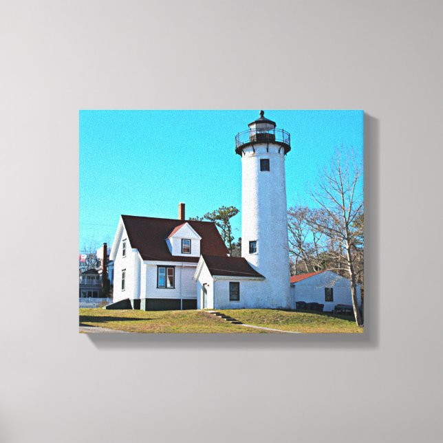 West Chop Lighthouse Marthas Vineyard Canvas Print (Front)