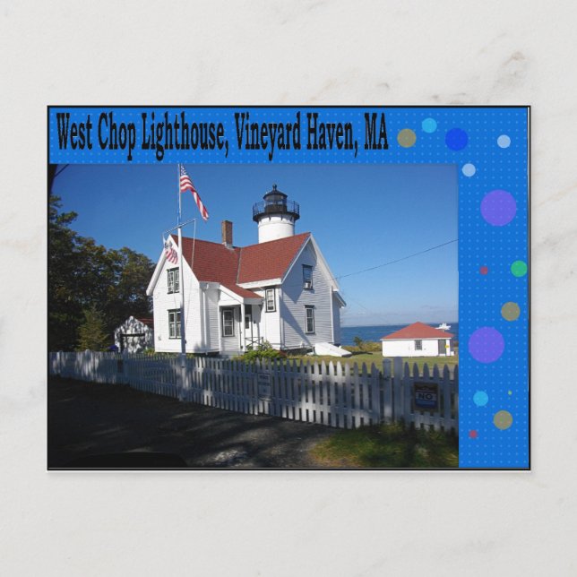 West Chop Lighthouse, Vineyard Haven, MA Postcard (Front)