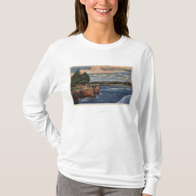 West Cliff Drive View of Pier and Casino T-Shirt (Front)