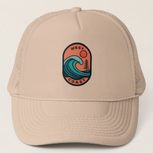 West Coast Adventure Trucker Hat – Retro Surf