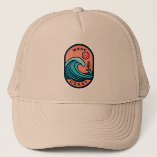 West Coast Adventure Trucker Hat – Retro Surf