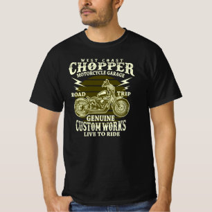 West coast chopper motorcycle garage road trip gen T-Shirt