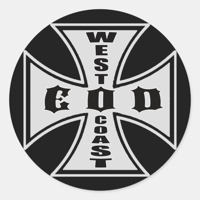 West Coast EOD (Black) Classic Round Sticker (Front)