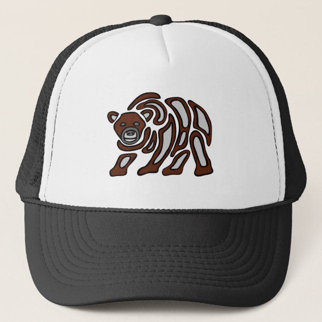 west coast grizzley trucker hat (Front)