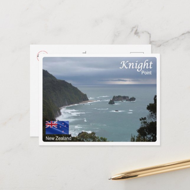 West Coast - Knight's Point - New Zealand - Postcard (Front/Back In Situ)
