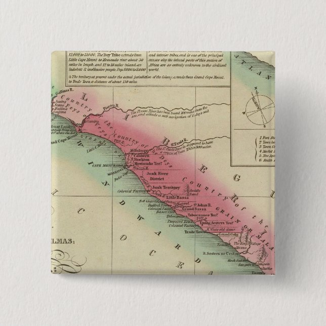 West Coast Of Africa, from Sierra Leone 15 Cm Square Badge (Front)