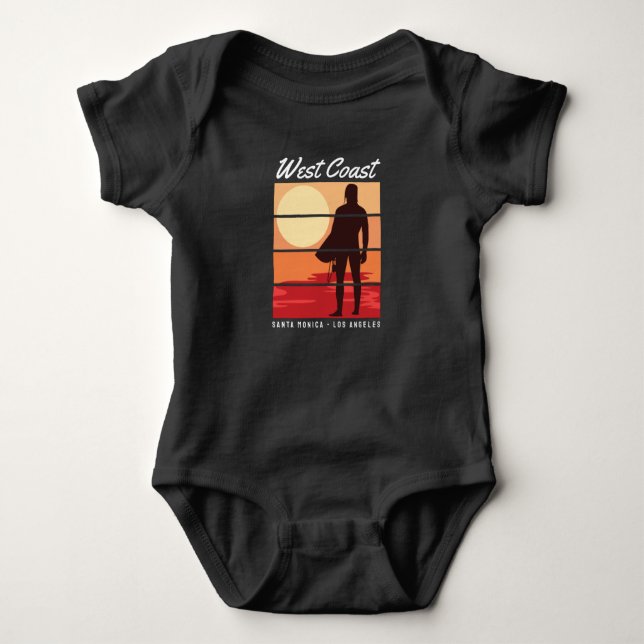 West Coast Santa Monica Baby Bodysuit (Front)