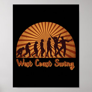 West Coast Swing Dance Party Design For Dancers Poster
