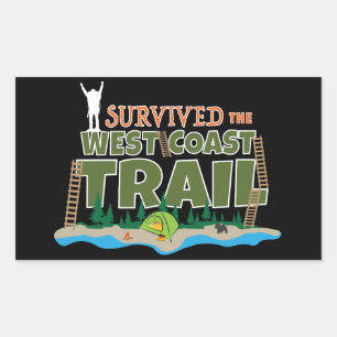 West Coast Trail, I Survived the West Coast Trail Rectangular Sticker