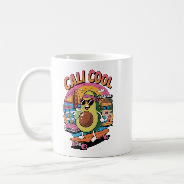 West Coast Vibes Avocado Coffee Mug (Left)