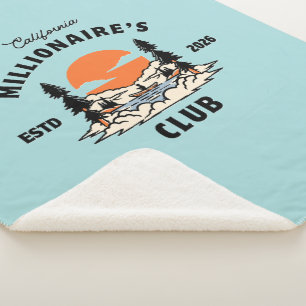 West Coast Vibes 'California Millionaire's Club' Sherpa Blanket