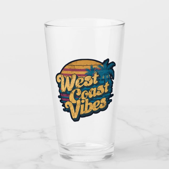 West Coast Vibes Glass (Front)