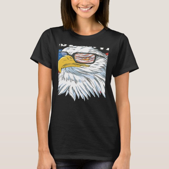 West covina Eagle bird American flag USA city   T-Shirt (Front)