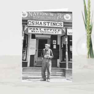 West Danville, VT, Post Office, 1940s Card