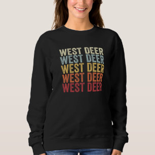 West Deer Pennsylvania West Deer PA Retro Vintage  Sweatshirt