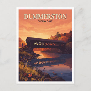 West Dummerston Covered Bridge Vermont Travel Postcard