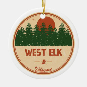 West Elk Wilderness Colorado Ceramic Tree Decoration