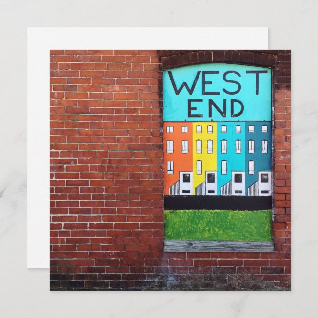 west end city wall art invitation (Front/Back)