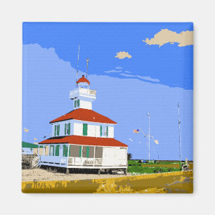 West End Lighthouse Watercolor Magnet