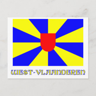 West Flanders Flag with Name Postcard