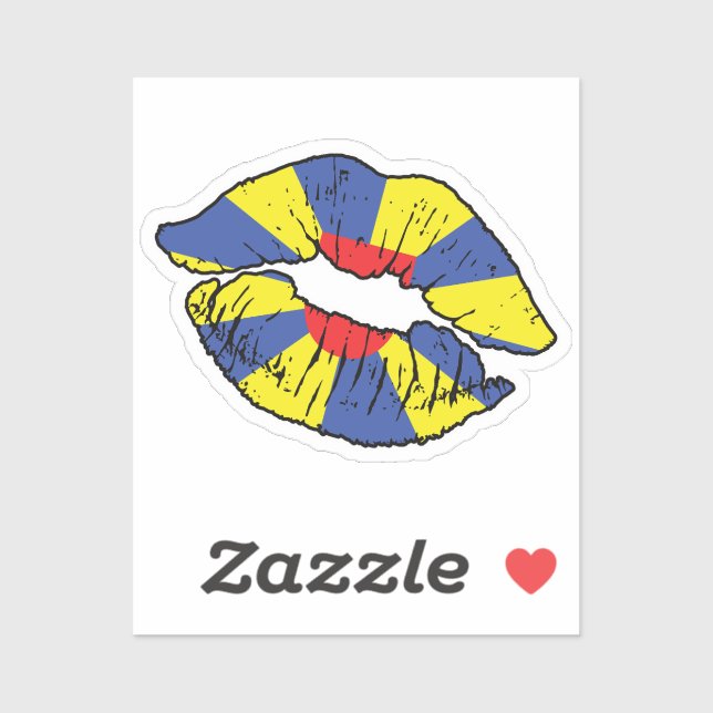 West Flanders West-Vlaanderen Lipstick Love Flag (Sheet)
