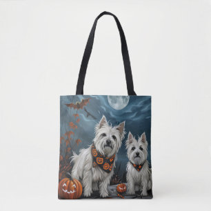West Highland Halloween Spooky Tote Bag