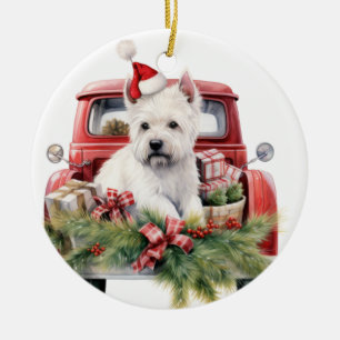 West Highland Terrie ( AKA Westie) Ceramic Tree Decoration