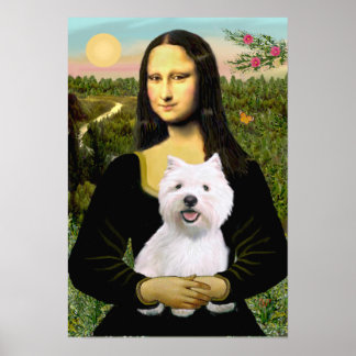 West Highland Terrier 2 - Moan Lisa Poster
