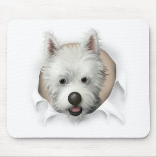 West Highland Terrier Busting Out Mouse Pad