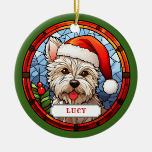 West Highland Terrier Ceramic Circle Ornament