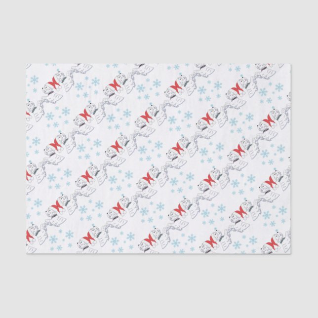 West Highland Terrier Christmas Wrapping Tissue Paper (Front)