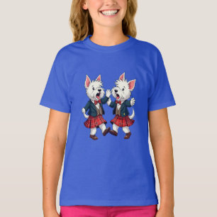West Highland Terrier Dancing Scottish Ceilidh T-Shirt