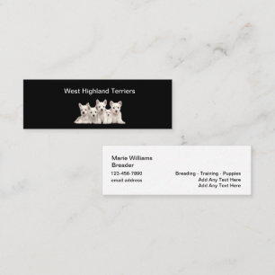 West Highland Terrier Dog Breeder Mini Business Card
