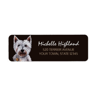 West Highland Terrier Dog Pastel Illustration