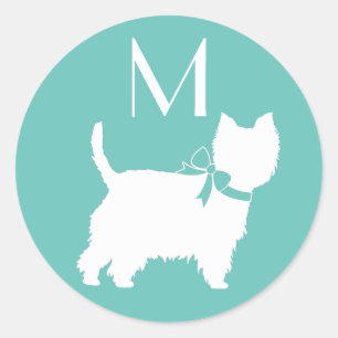 West Highland Terrier Dog Puppy Westie Classic Round Sticker