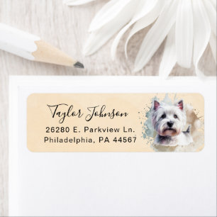 West Highland Terrier Dog Return Address