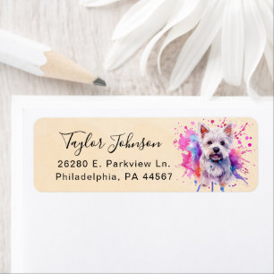 West Highland Terrier Dog Return Address