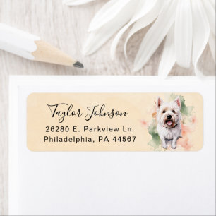 West Highland Terrier Dog Return Address